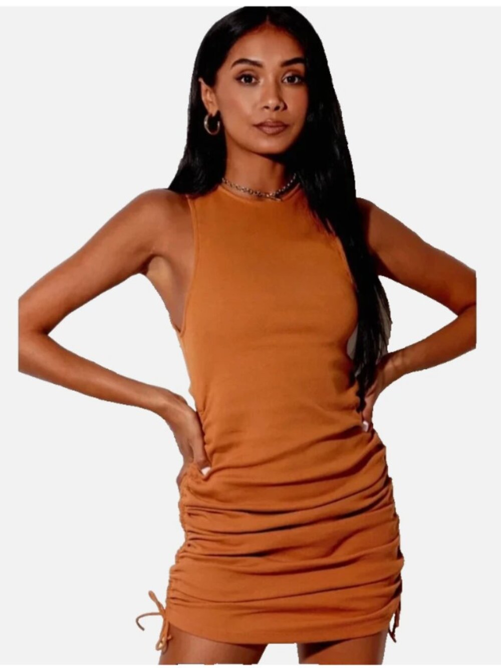 Motel Women's Ardilla Dress Rib Salted Caramel New with Tags (Choose Size)
